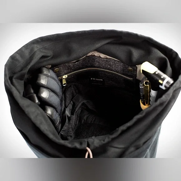 LIKE NEW Filson Ranger twill canvas and leather backpack - Picture 5 of 16